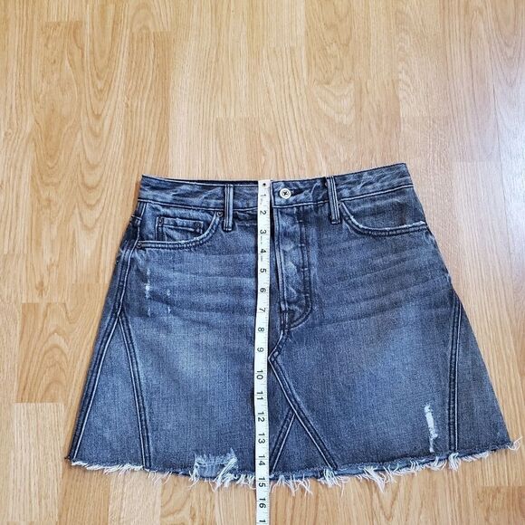 GRLFRND Eva A-Frame Gusset Denim Skirt Size 25 - Picture 9 of 14